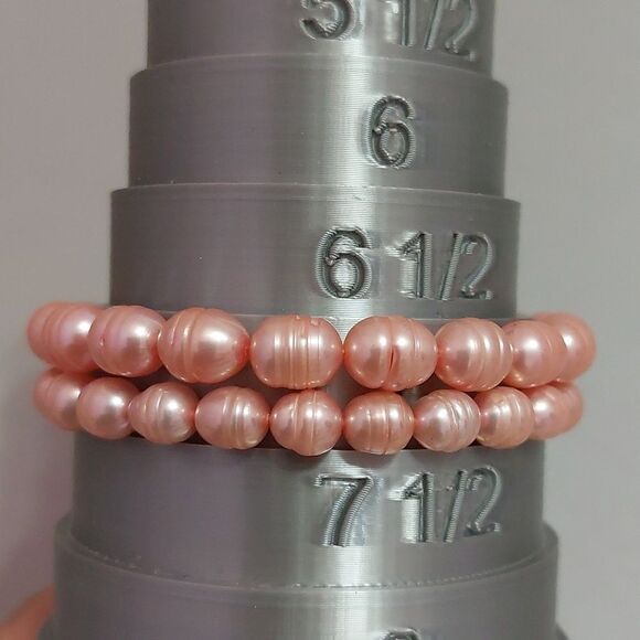 HONORA 925 Pink Freshwater Baroque Pearls Demi Parure Necklace Earrings Bracelet - Picture 6 of 8